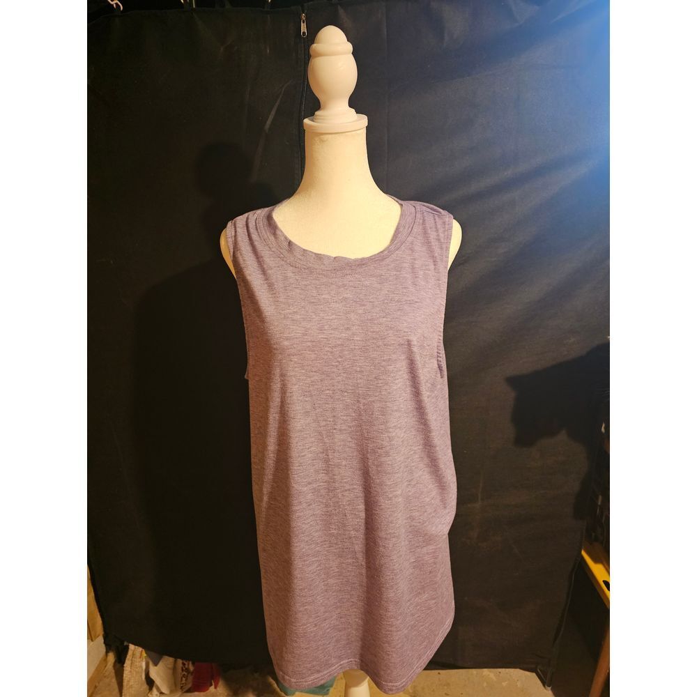 Kikiberry Shirt Womens size xl light purple‎ Zip neck Sleeveless Tank Top
